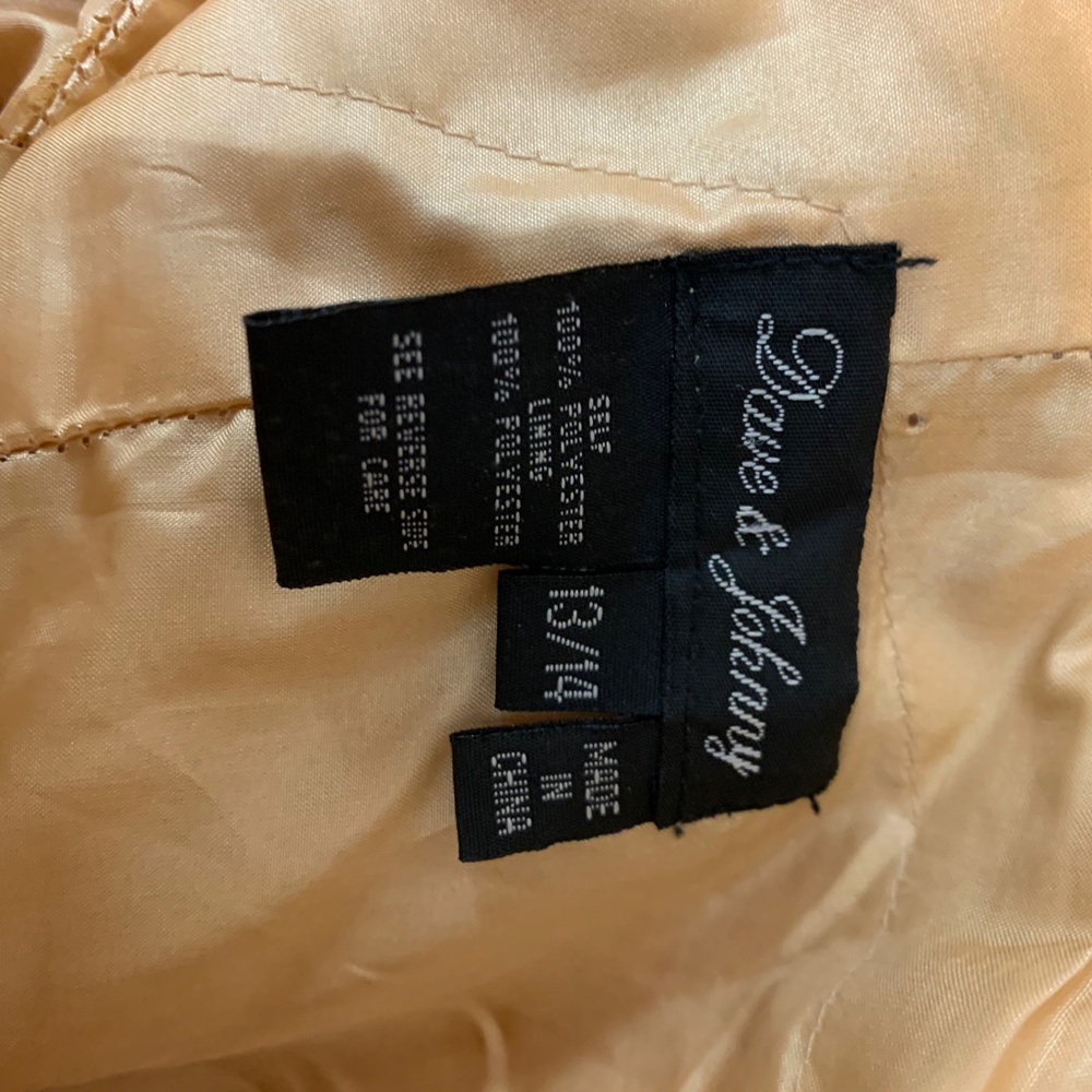 Dave & Johnny Glittering Gold and Cream Gown - Picture 13 of 16